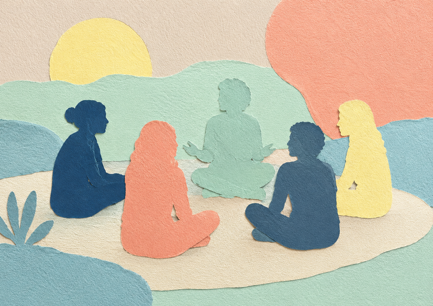 personnes en cercle qui discutent