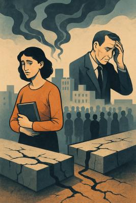 Image représentant le désenchantement entre l'école et la politique