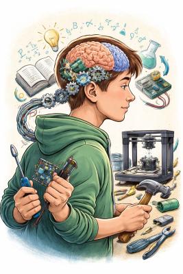 Jeune tenant des outils