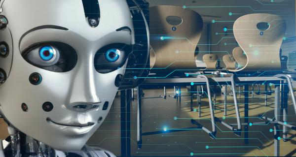 Robot dans une salle de classe