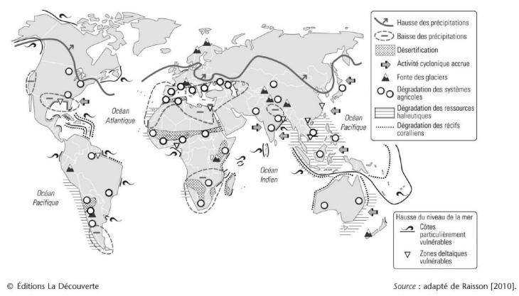 Impacts probables du changement climatique - Van Gameren et al., L’adaptation au changement climatique, 2014.