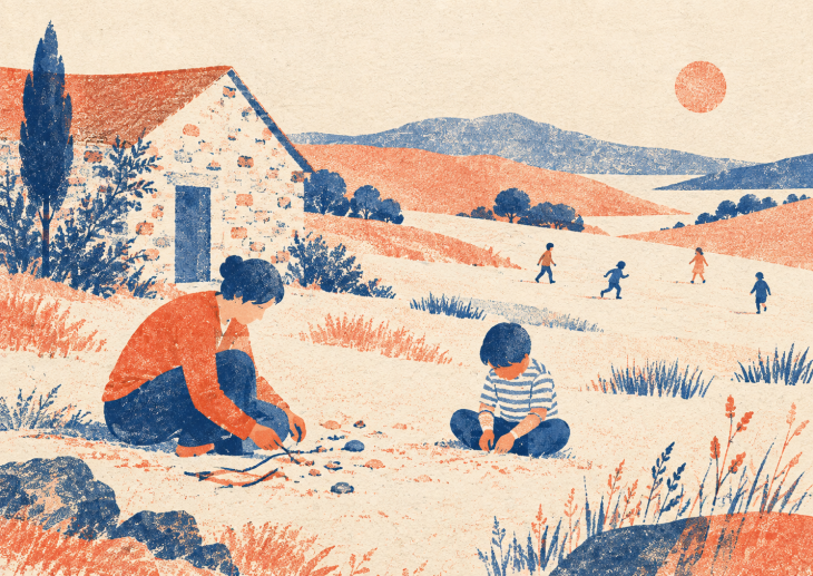 enfants et adulte jouants
