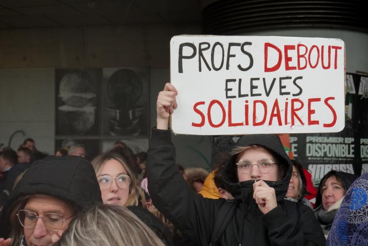 Photo de la manifestation des enseignants du 27 janvier 2025