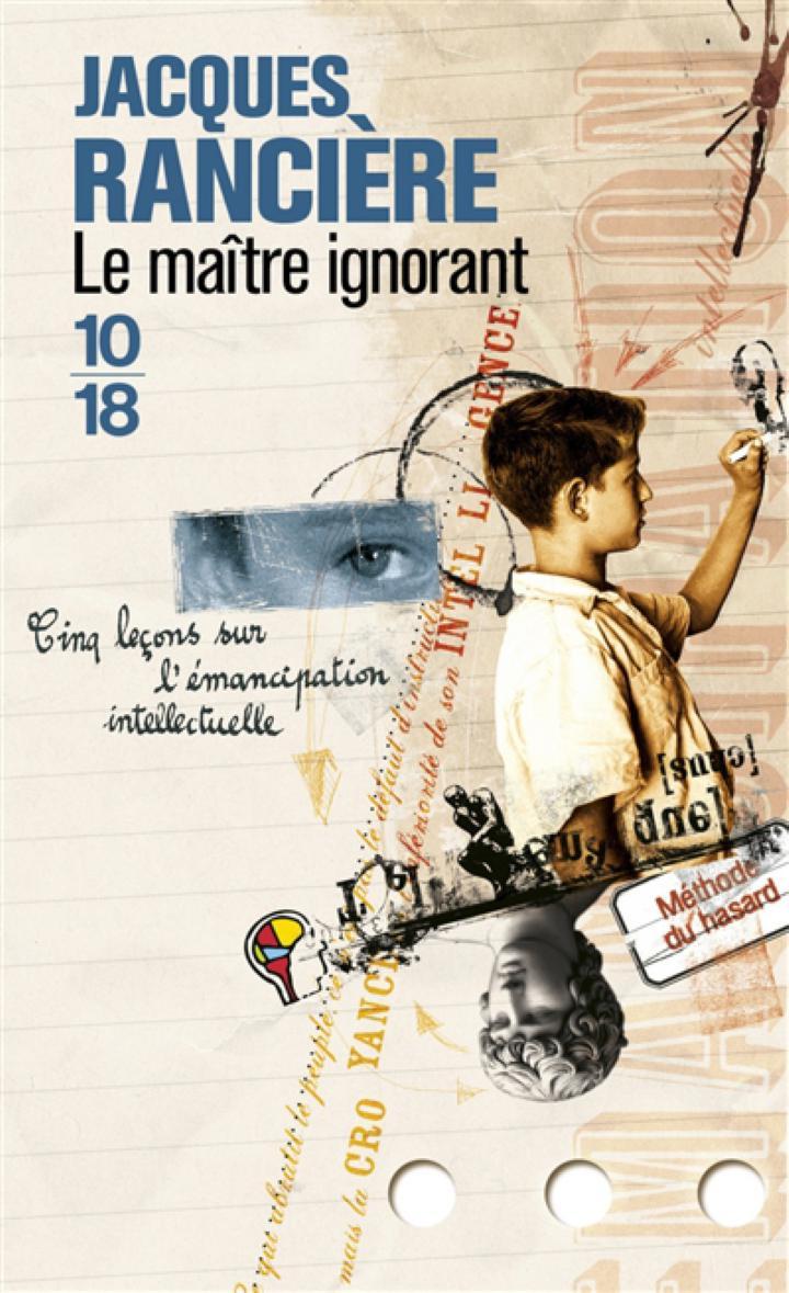 Couverture du livre de Jacques Rancière, Le maître ignorant