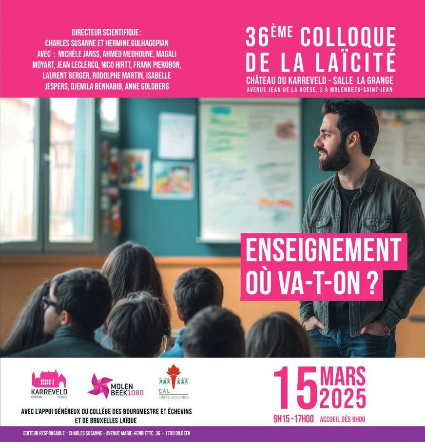 36e colloque de la laïcité organisé par le Centre d’Action Laïque